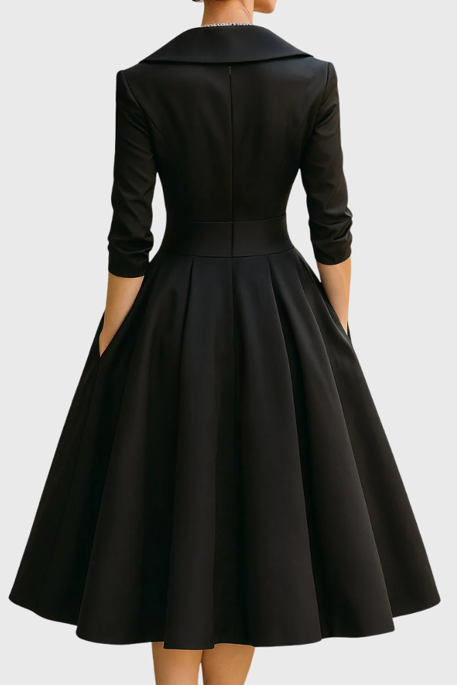 rosa | Vestido midi elegante de inspiración clásica