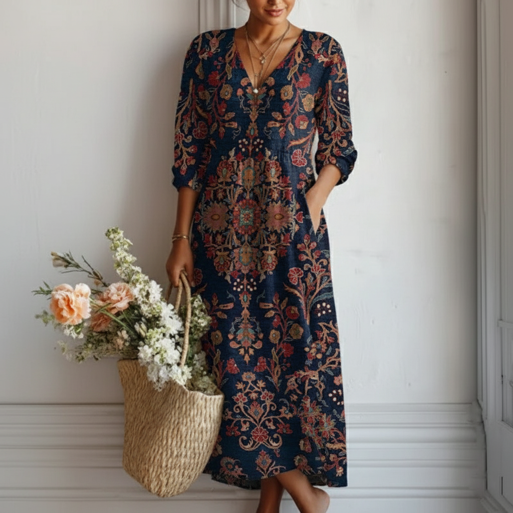 LEIRE – Vestido largo de estilo étnico y elegancia bohemia