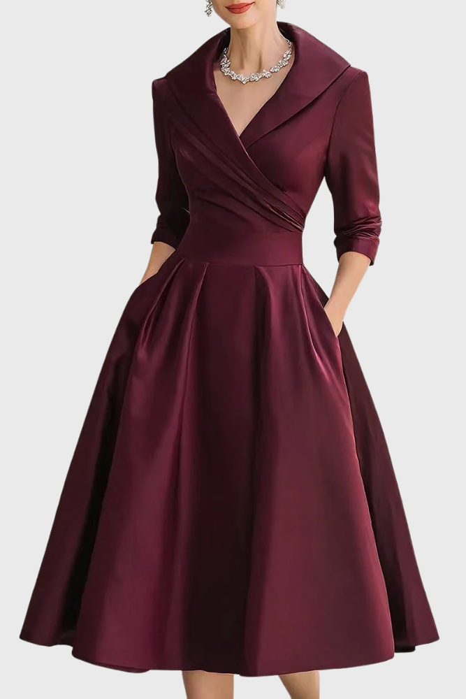 rosa | Vestido midi elegante de inspiración clásica