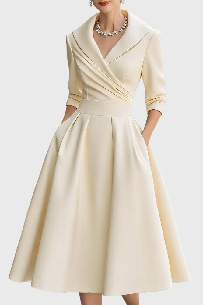 rosa | Vestido midi elegante de inspiración clásica