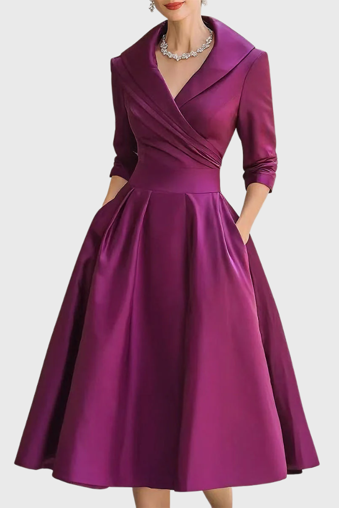 rosa | Vestido midi elegante de inspiración clásica